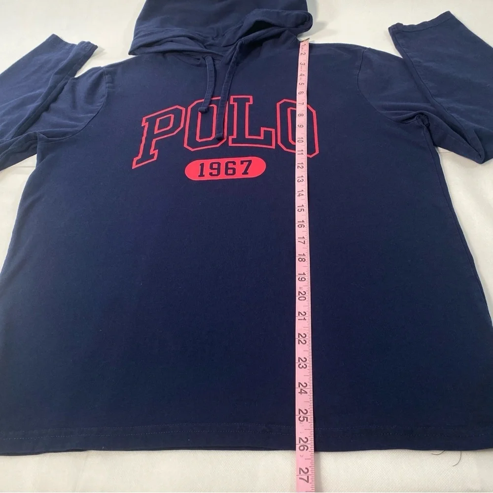 Polo Ralph Lauren Navy Blue Classic Lightweight Hoodie Mens Size M
